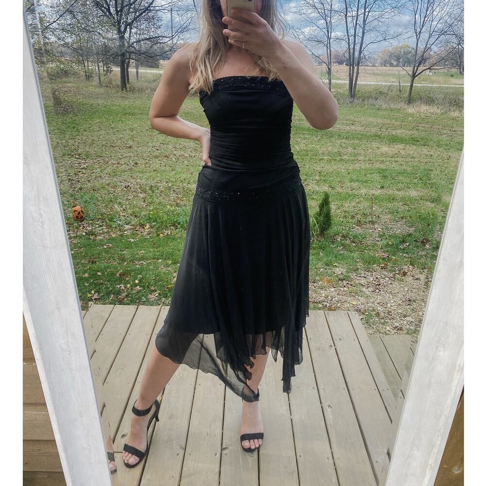 Trixxi black Y2K strapless fairy dress